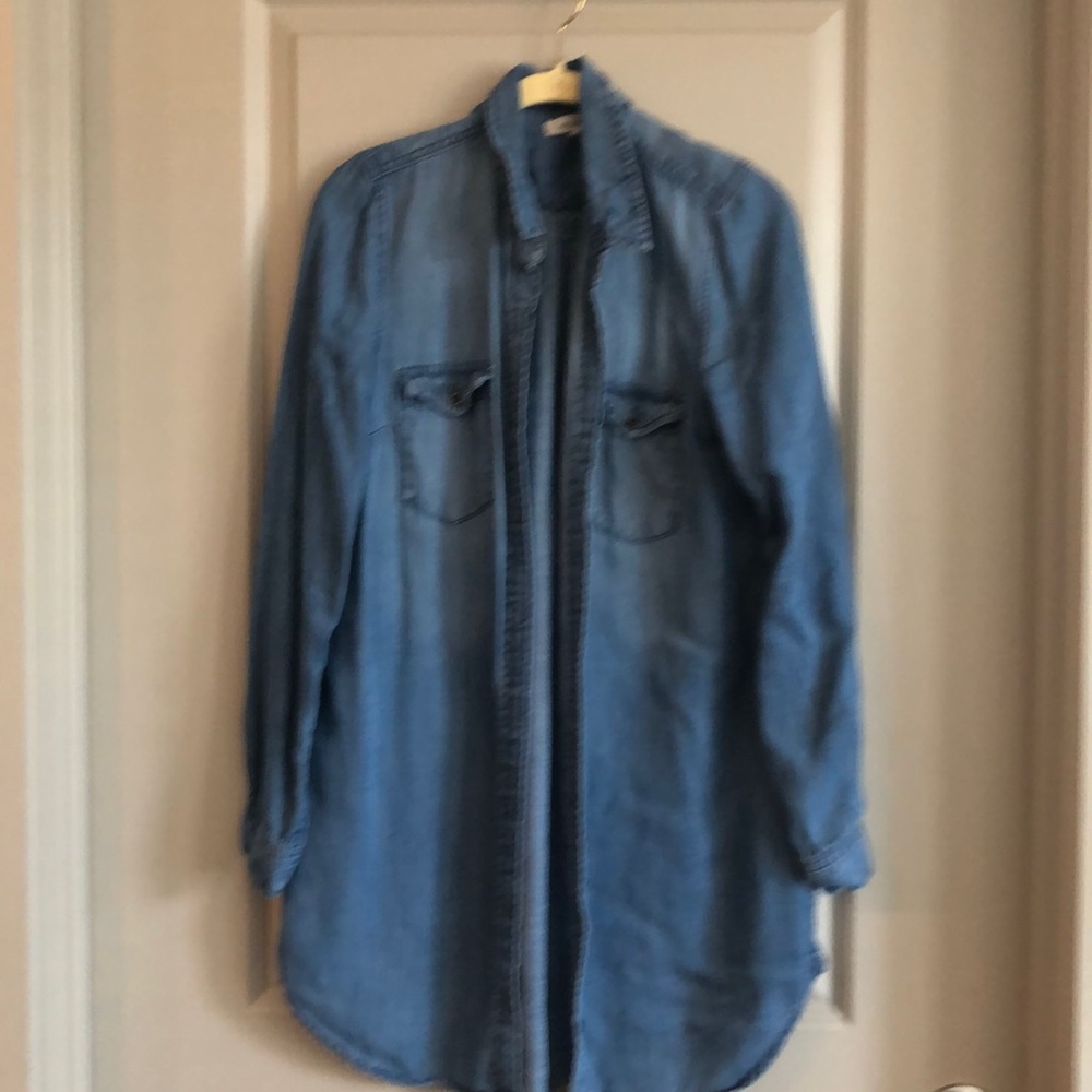 Life in progress denim shirt.